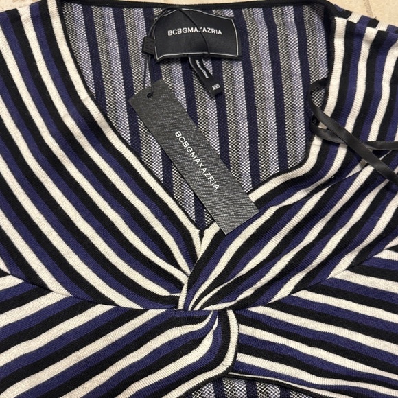Zara Navy and White Striped Twist-Front Top and maxi skirt (set) - Picture 4 of 4